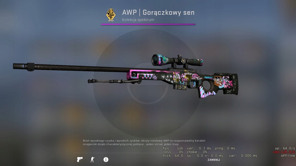 CS:GO AWP | Gorączkowy sen Fever Dream FN STEAM