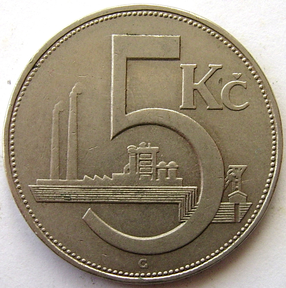 Czechosłowacja - 5 koron 1938 r