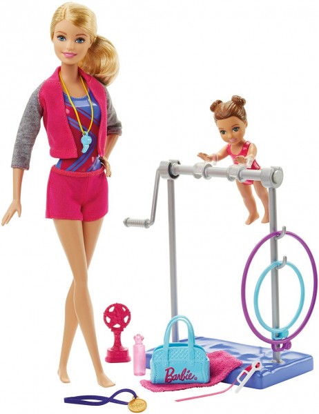 BARBIE TRENERKA GIMNASTYKI SIOSTRY AKROBATKI DKJ21