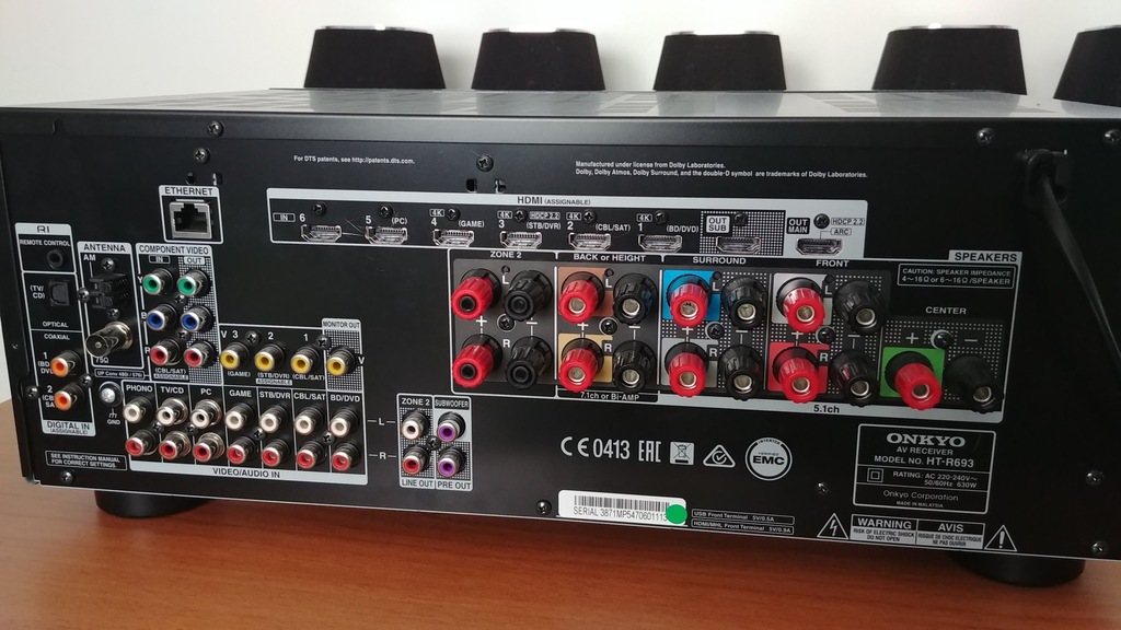 Amplituner Onkyo HTR693 4K/UHD Atmos 5.1.2/7.2DTS 7238885601