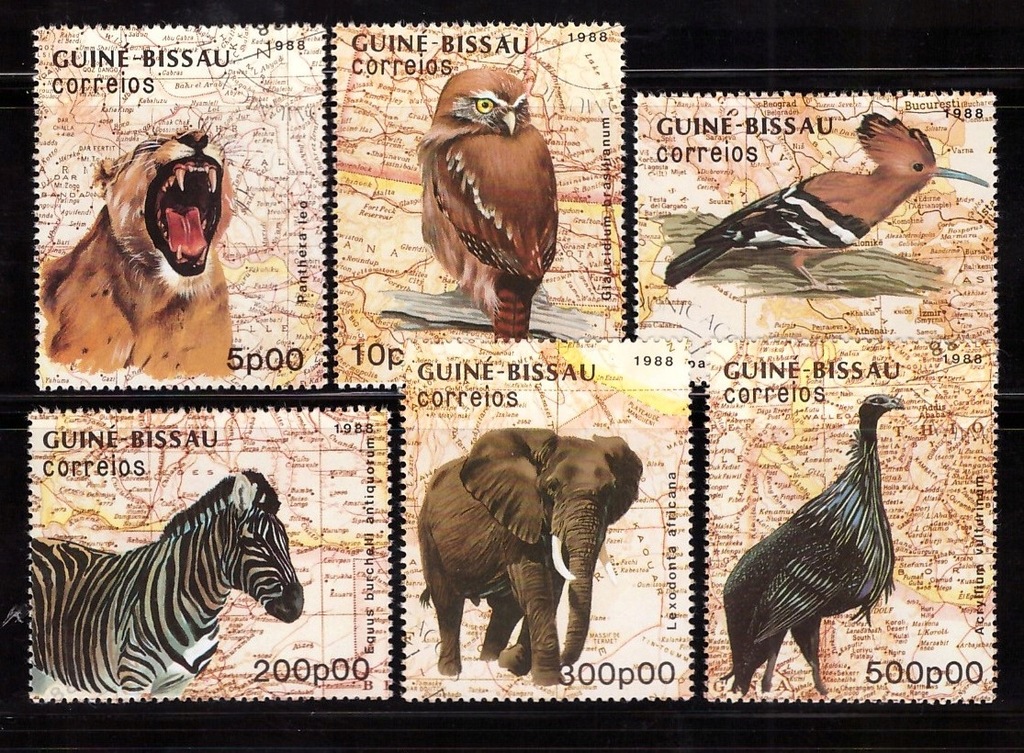 Gwinea-Bissau 1988 - Ptaki,Ssaki, M.982/988 **MNH