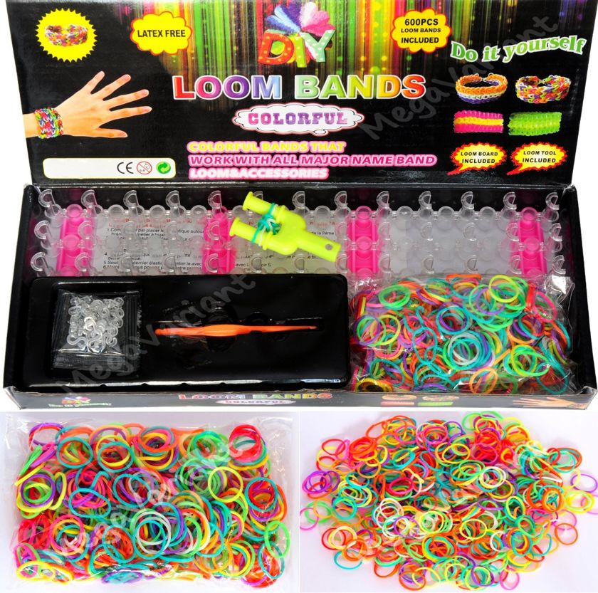 LOOM BANDS, ZESTAW GUMEK DO BRANSOLETEK Z KROSNEM