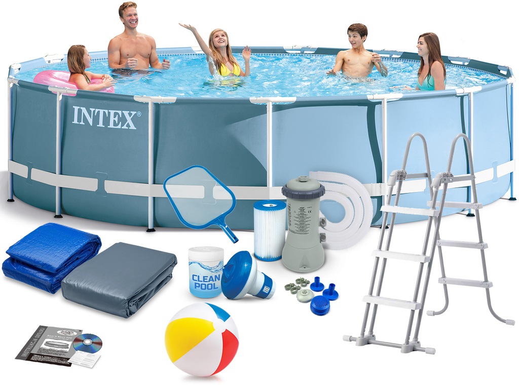 Basen stelażowy ogrodowy 457x122 Intex 28736 15w1