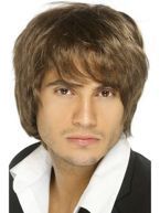 Peruka męska BOY BAND brązowa włosy kasztan macho