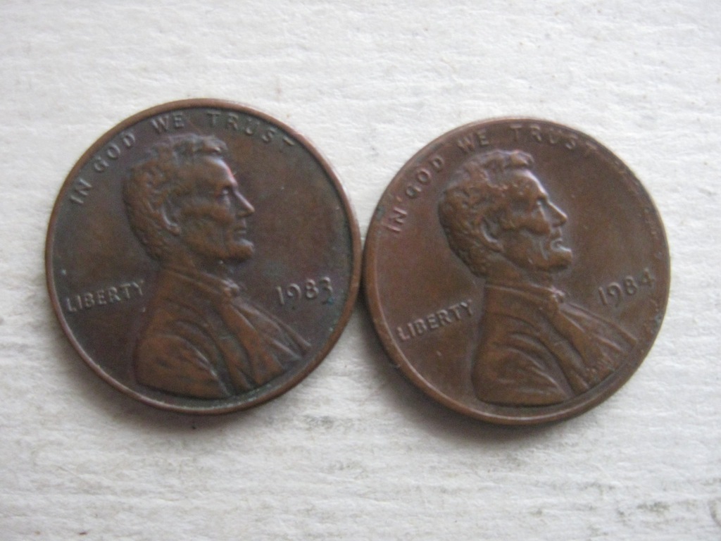 USA 1 CENT 1983 R,1984 R