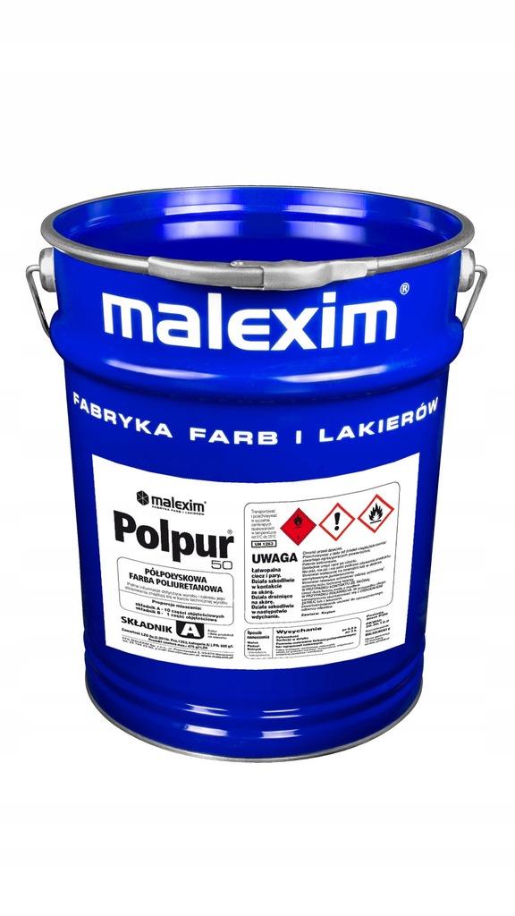 FARBA POLIURETANOWA DWUSKŁADNIKOW METAL 11L KOLORY