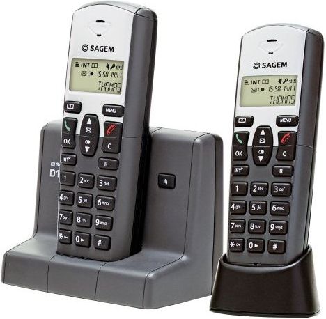 Telefon Sagem D15T czarny Duo Bezprzewodowy