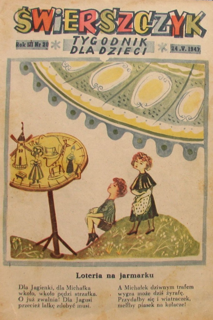 ŚWIERSZCZYK 1947 Nr 20 [ OLGA SIEMASZKO ] 16 stron
