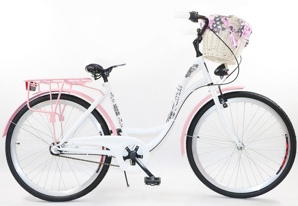 ROWER MIEJSKI 26 3 BIEGI NOWY DAMSKI BIAŁY KOSZ 7300531116