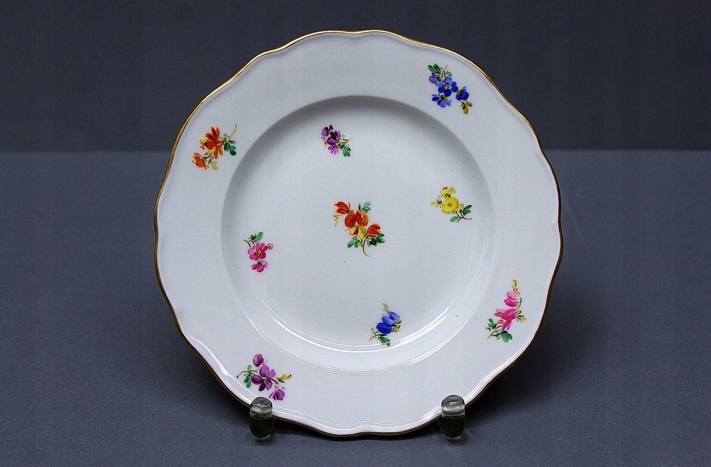 PIĘKNY TALERZ DO DESERU PORCELANA MIŚNIA-MEISSEN