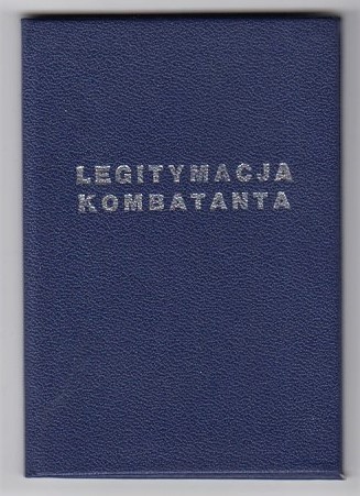 LEGITYMACJA KOMBATANTA ZBOWID