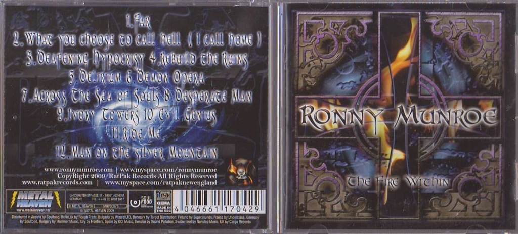 RONNY MUNROE - The Fire Within /CD