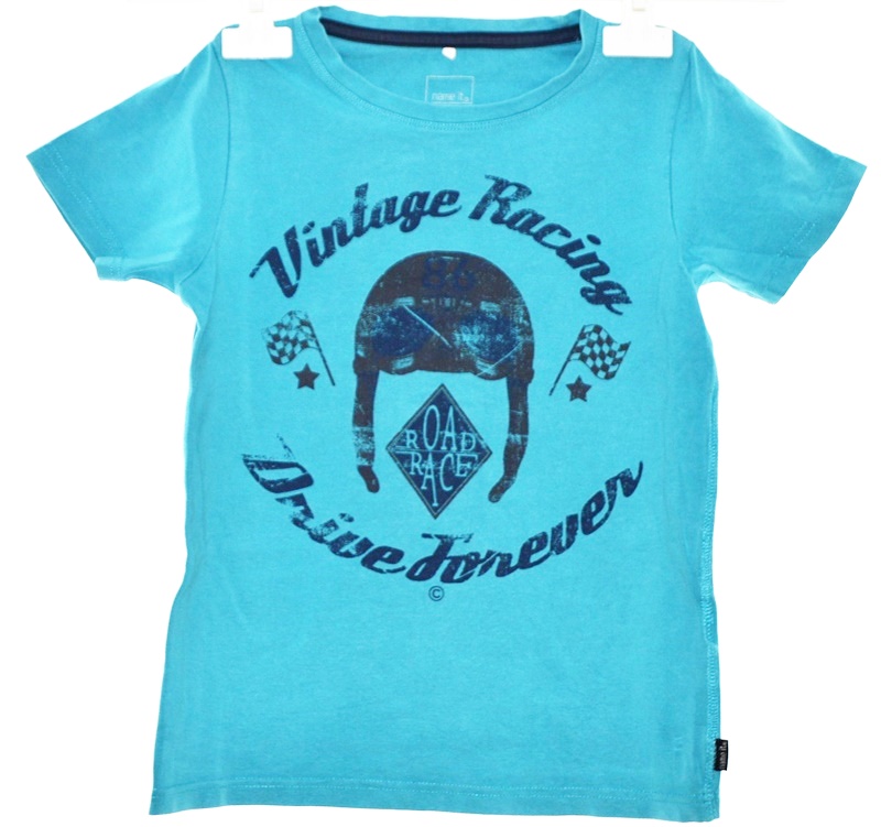 Niebieska dziecięca koszulka T-Shirt NAME 122-128