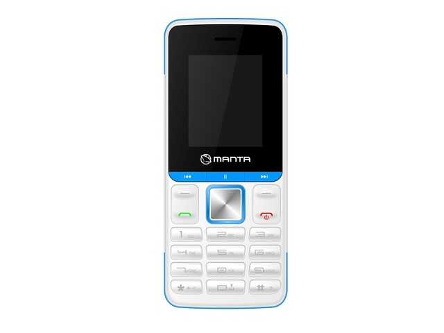 Biało-niebieski Telefon MANTA TEL1712