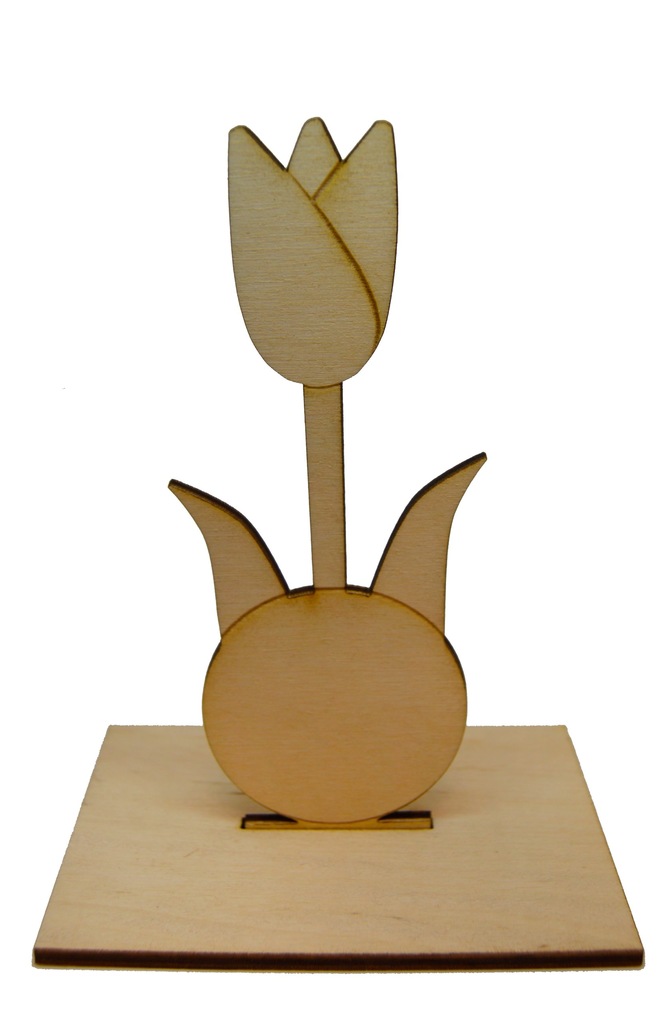 Kolorowanka tulipan kółko 19 cm x 7,5cm