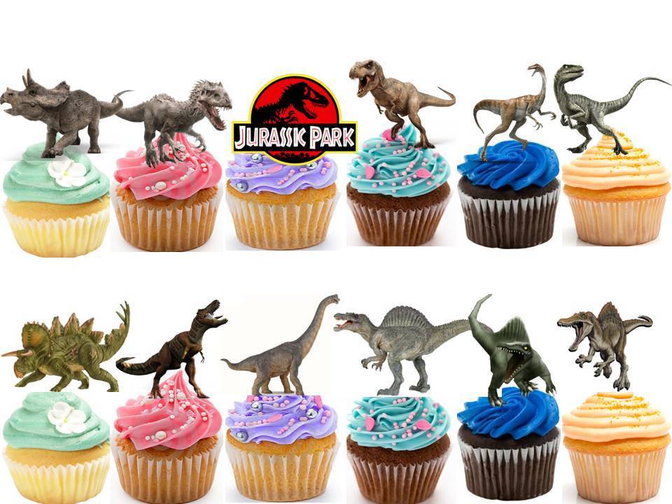 Opłatek OPŁATKI GRUBY MUFFINKI DINOZAURY DINO PARK