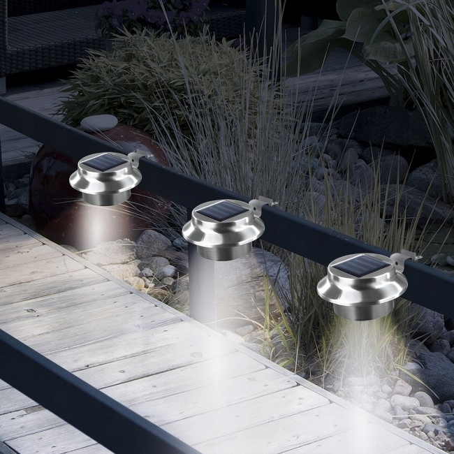 3 x LAMPKI SOLARNE ZAWIESZANE POD DACH OGRODZENIE