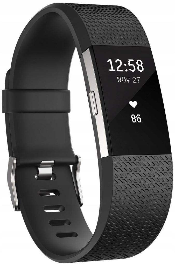 FITBIT CHARGE 2 HR SMARTBAND OPASKA FITNESS CZARNA