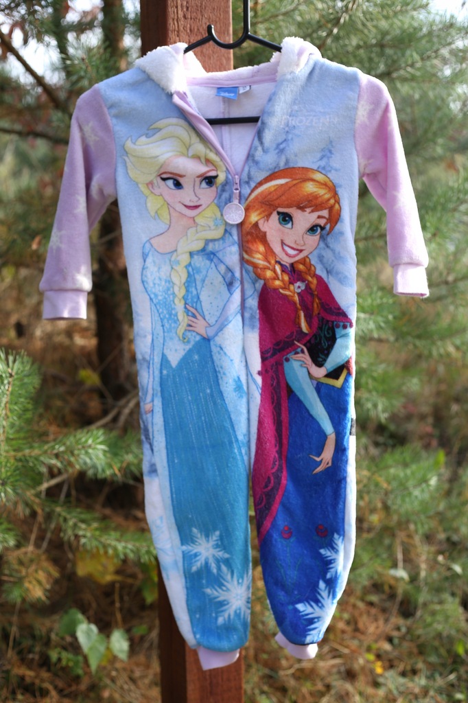 Piżamka kombinezon 3, 4 latka Kraina Lodu Frozen