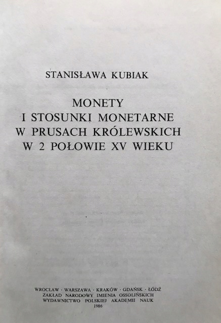 Monety w Prusach Królewskich w 2 połowie XV wieku