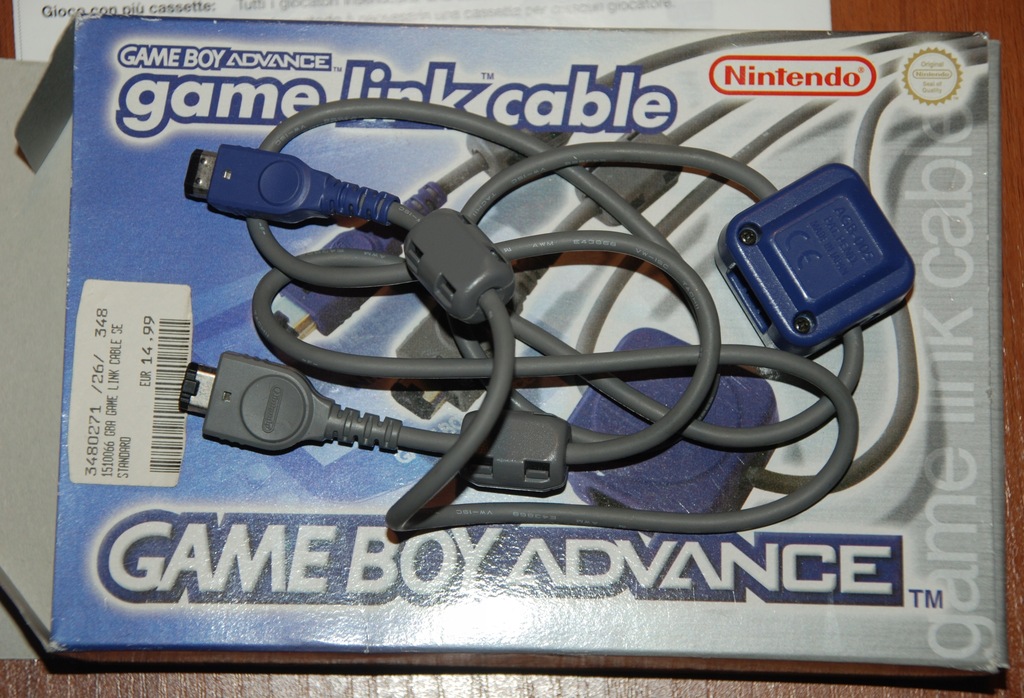 Nintendo Game Boy Advance game link cable BOX