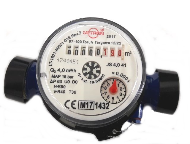 Wodomierz METRON 3/4 zw JS4,0 41 1str suchob 284