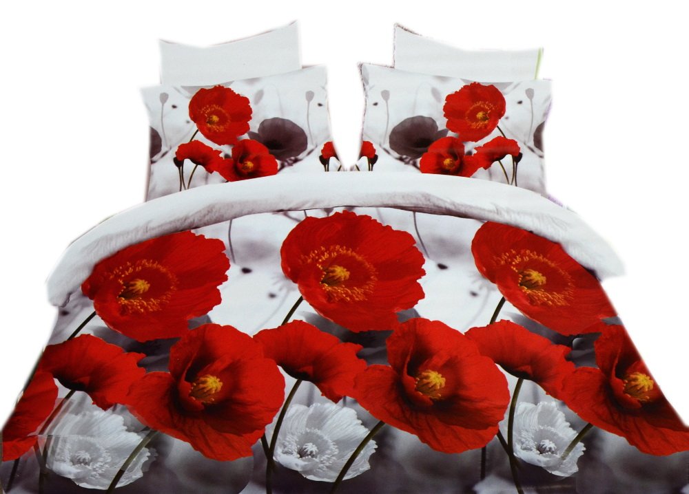 Pościel 3D w kwiaty 200x220 WZ .6 PIEKNE MAKI