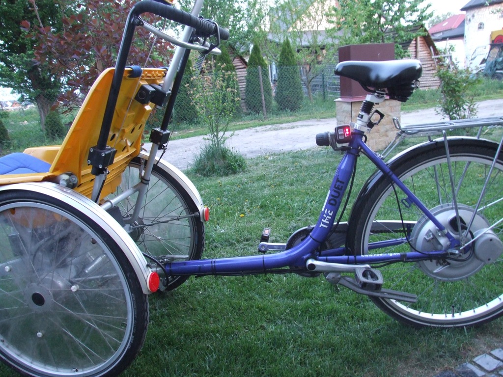 Rower Kosztował W Zeszłym Miesiącu 500 Zł rower z wózkiem ELEKTRYCZNY rehabilitacyjny riksza - 7320424460