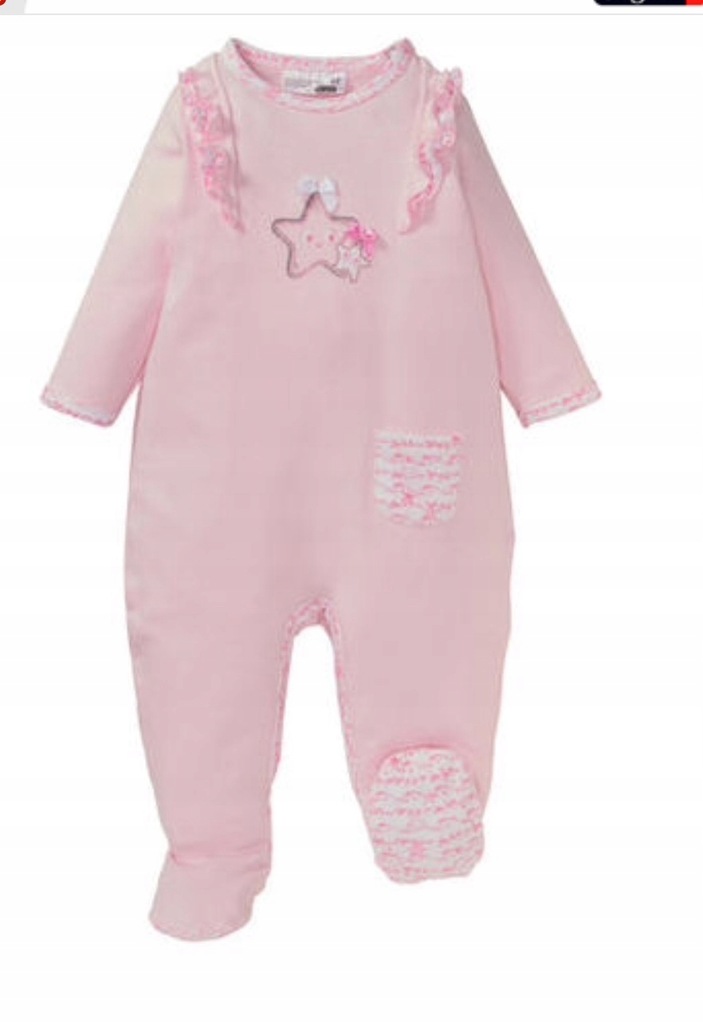 Pajacyk pajac różowy piżamka niemowlęca rozm. 56
