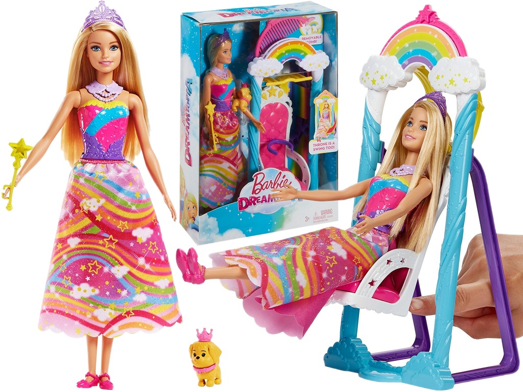 Lalka BARBIE DREAMTOPIA HUŚTAWKA KSIĘŻNICZKI FJD06