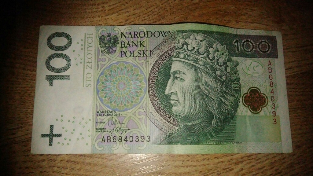 Banknot 100zł seria AB
