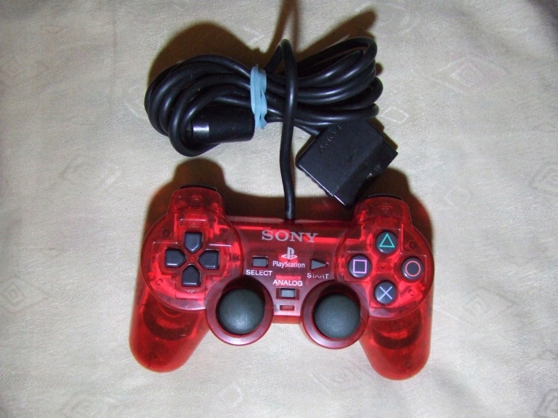 Oryginalny czerwony pad kontroler PS2 DualShock2
