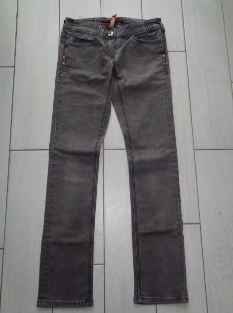 RIVER ISLAND spodnie jeans skinny szare 36 S