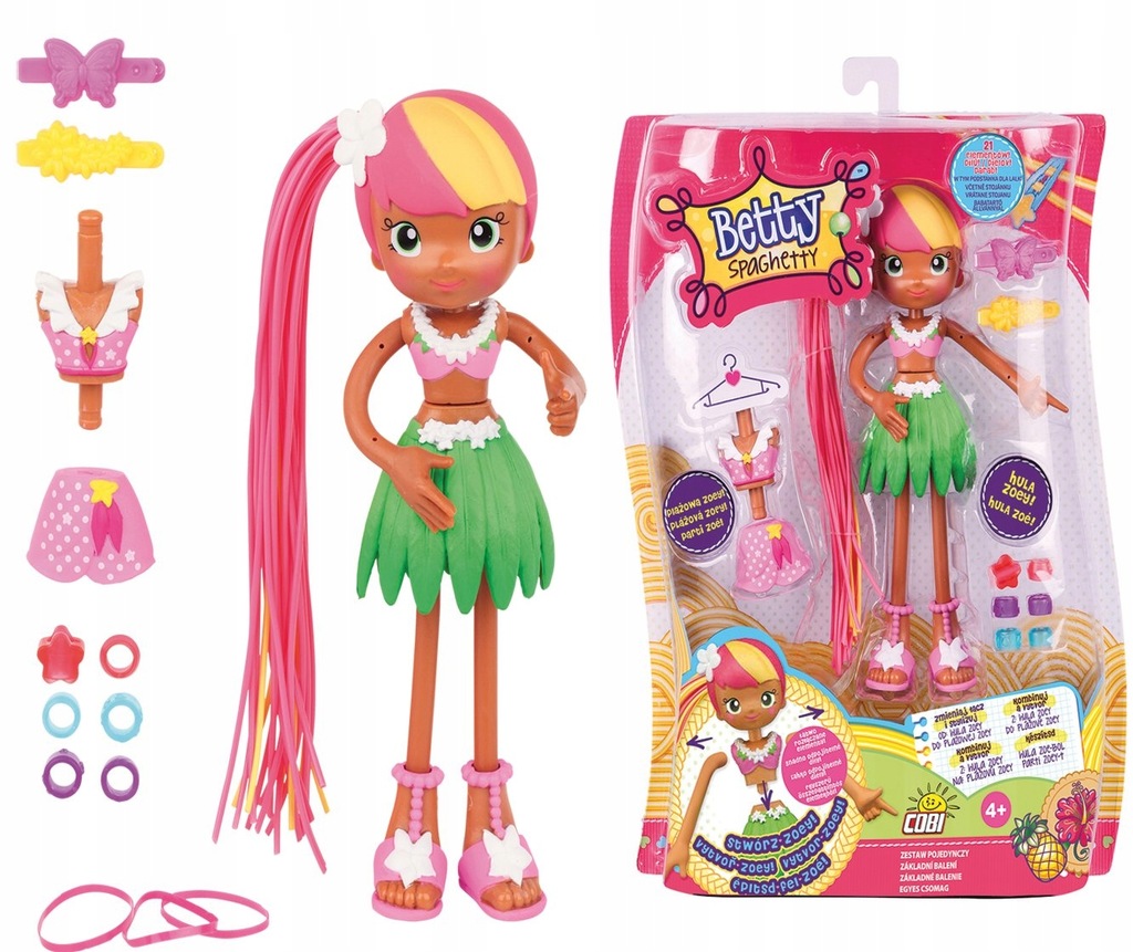BETTY SPAGHETTY Lalka PLAŻOWA Hula ZOEY 59000 +Akc
