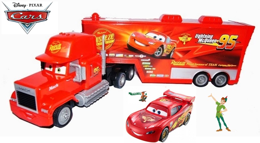 AUTA CARS MANIEK TIR 50CM+ METAL  ZYGZAK  McQueen
