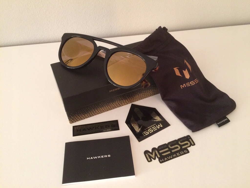 Okulary Messi x Hawkers Black Vegas Gold HAT TRICK
