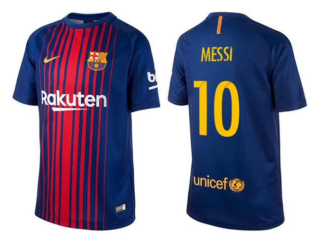 KOSZULKA FC BARCELONA Z NADRUKIEM MESSI    122-128