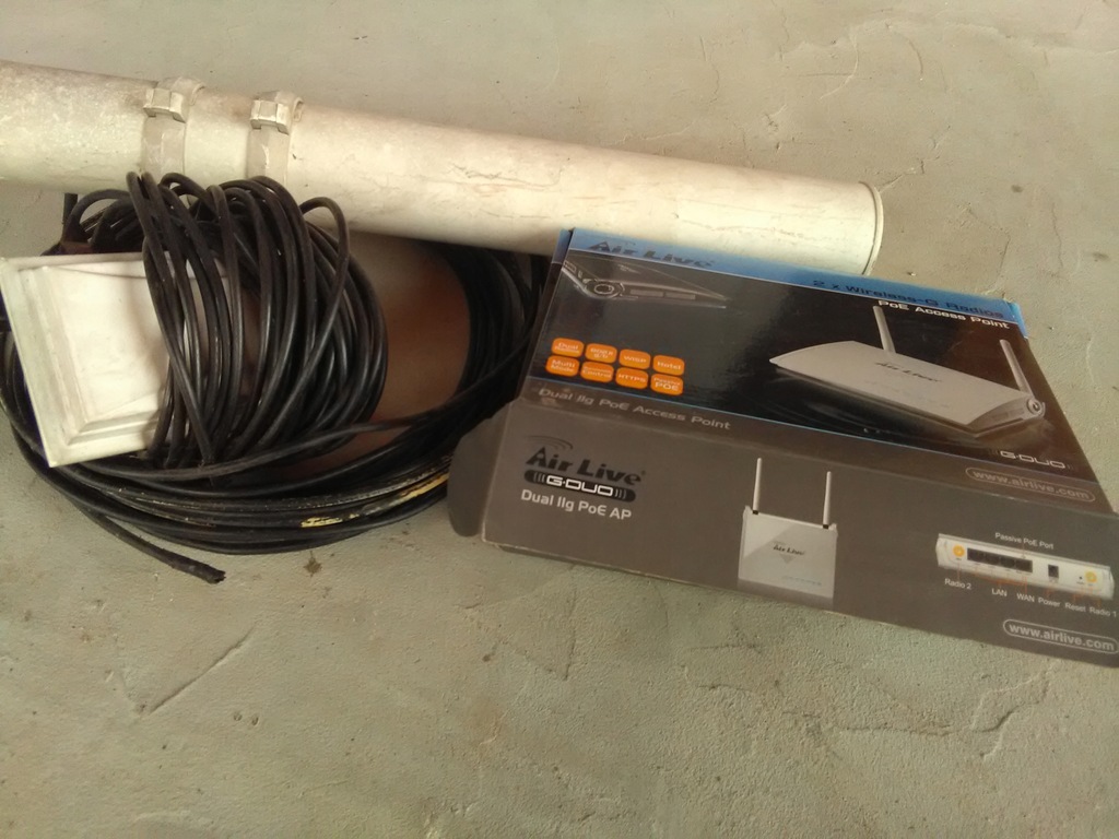 Airlive G.Duo plus anteny Netus panel i tuba