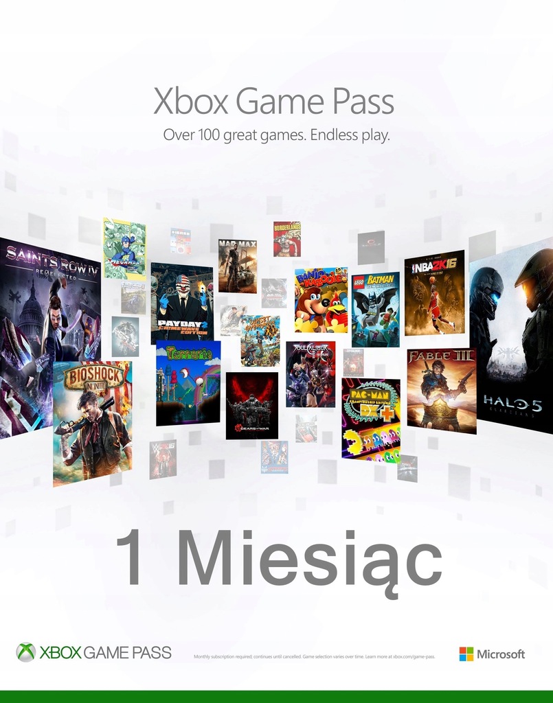 Xbox Game Pass - 30 DNI Trial KLUCZ XBOX One SKAN