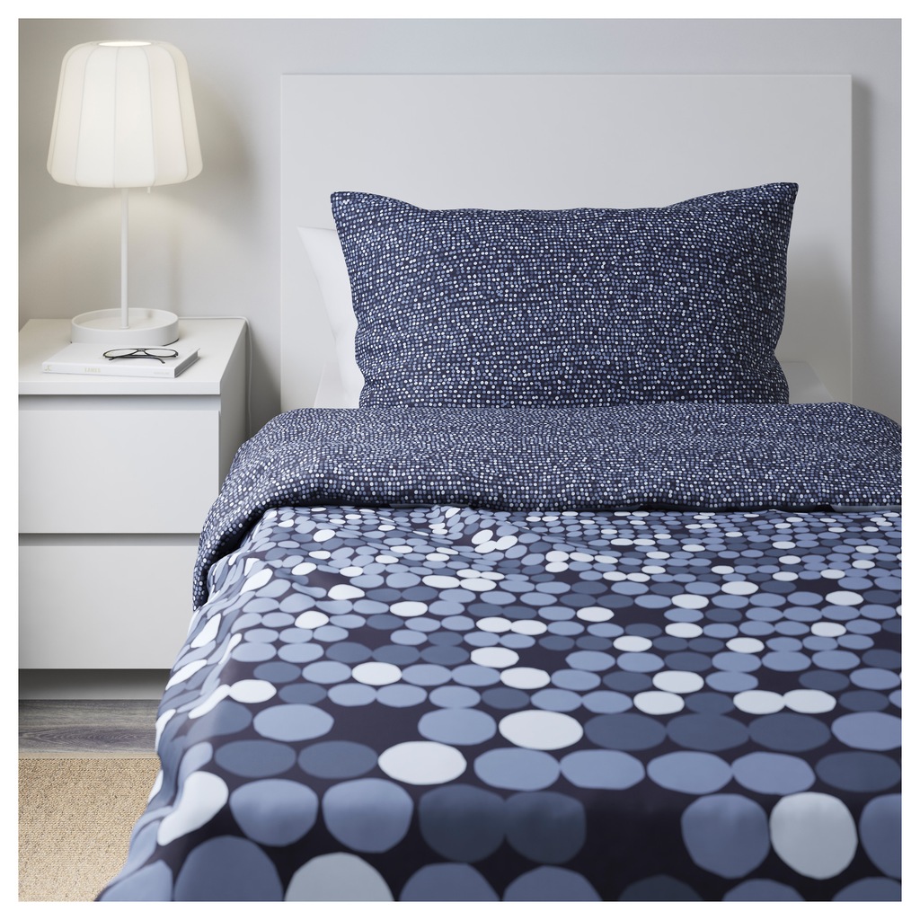 SZARY Komplet pościel 150x200 IKEA SMORBOLL - 7231072825 - oficjalne ...