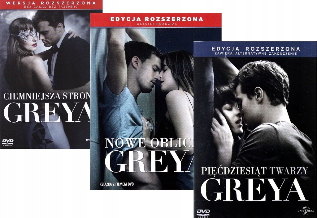 Kolekcja Piecdziesiat Twarzy Greya 3dvd 7665633058 Oficjalne Archiwum Allegro