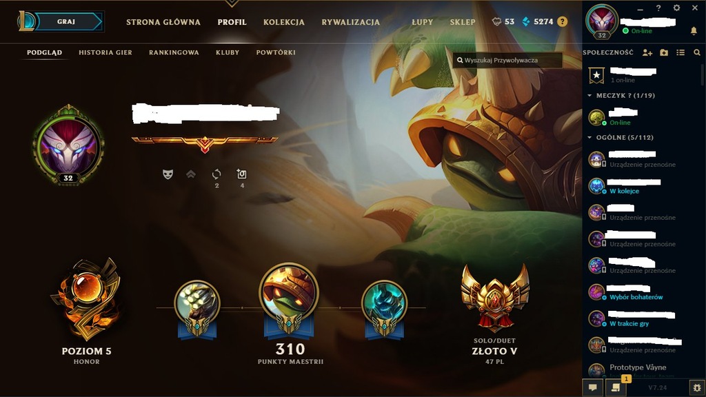 Konto League Of Legends Wszystkie Postacie