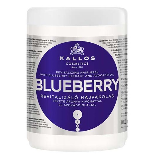Kallos Maska KJMN Blueberry 1000ml zniszczone włos