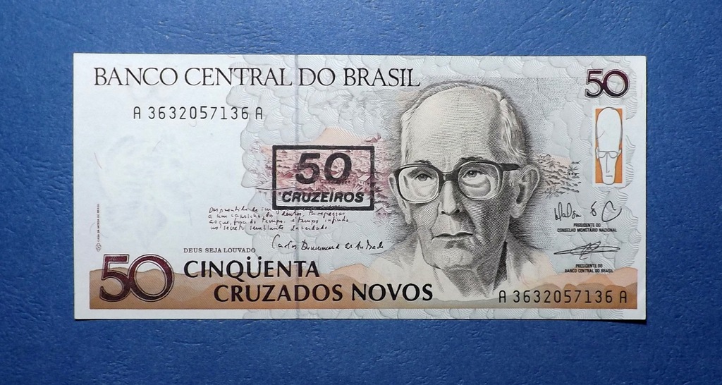 50 CRUZEIROS (1990) BRAZYLIA 2++