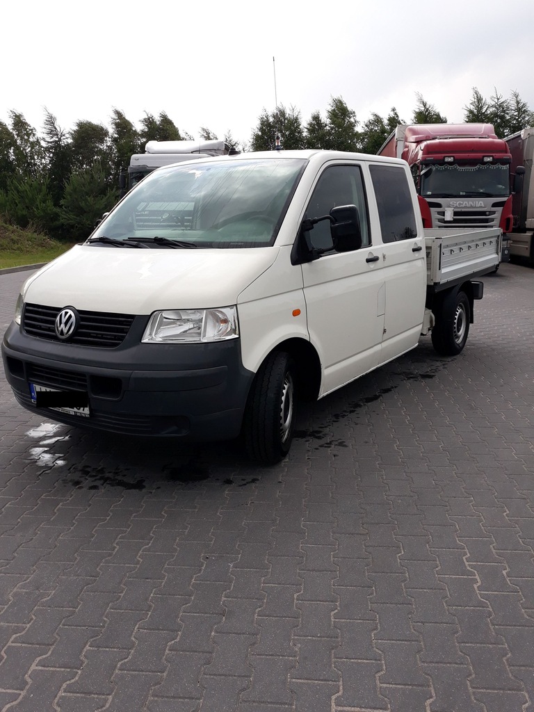 VW TRANSPORTER 1.9TDI 105KM DOKA 6-osobowy PAKA