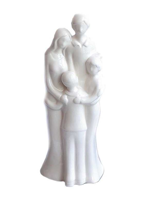 ŚLICZNA CERAMICZNA FIGURKA / RODZINA