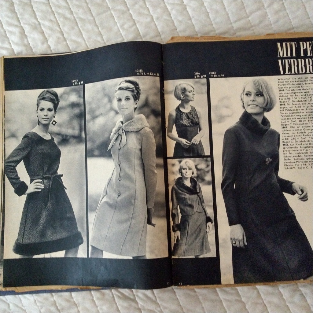 Stare wykroje moda 1966 r. PRAMO - 12 nrumerów