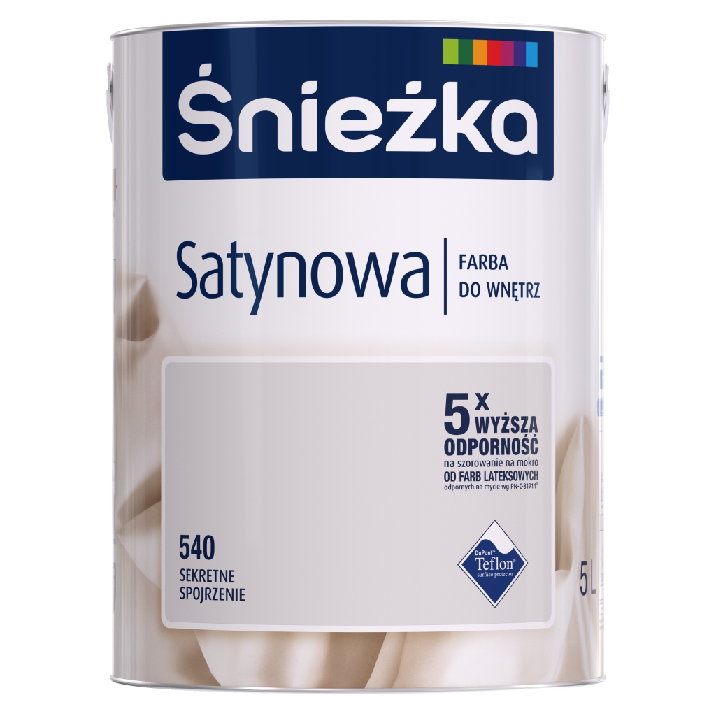FARBA SATYNOWA 540 SEKRETNE SPOJRZENIE 5L ŚNIEŻKA