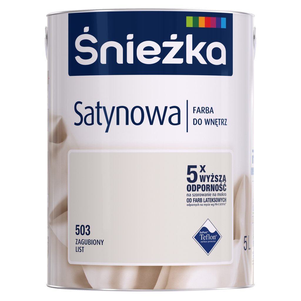 FARBA SATYNOWA 503 ZAGUBIONY LIST 5L SNIEZKA