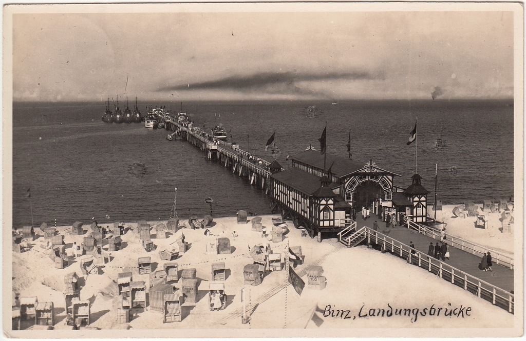 Niemcy Binz Rugia Bałtyk morze plaża molo (1935)